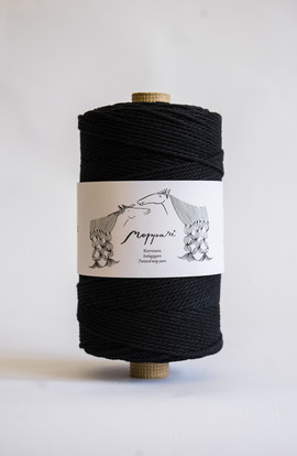 MUSTA, MOPPARI-KIERRENARU 3PLY, SUOMEN LANKA
