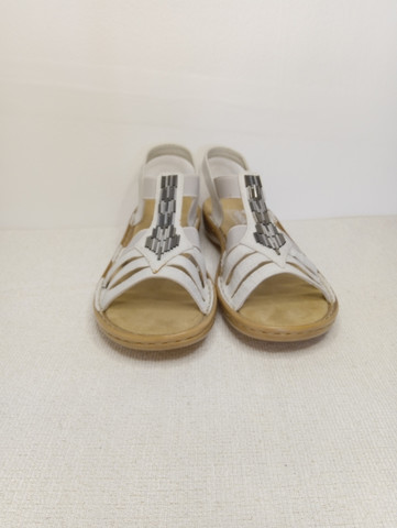 Naisten Rieker sandaali, valkoinen