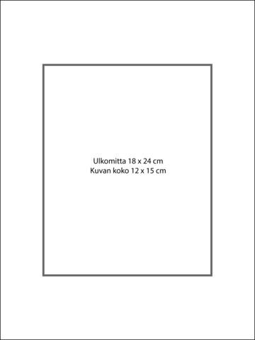 Paspatuuri 18 x 24 cm ulkomitalla