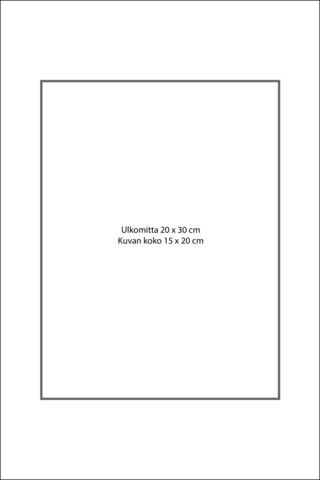 Paspatuuri 20 x 30 cm ulkomitalla