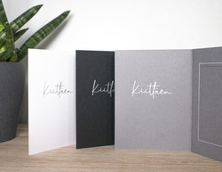 Foliopainettu kiitoskortti