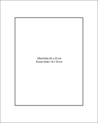 Paspatuuri 20 x 25 cm ulkomitalla