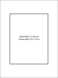 Paspatuuri 15 x 20 cm ulkomitalla