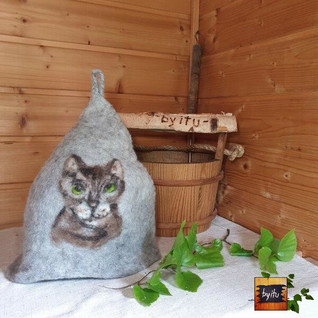 Satu-saunahattu Saunalemmikki Kissa 1 - koko M-XS