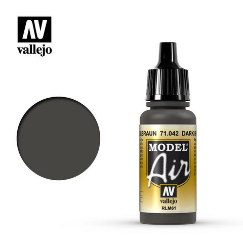 Vallejo Model Air 71.042 Dark Brown RLM61