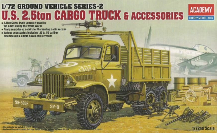 Academy 1/72 U.S. 2.5ton Cargo Truck & Accessories