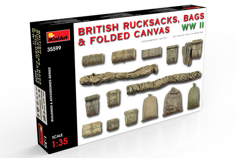 MiniArt 1/35 British Rucksacks, Bags & Folded Canvas WWII