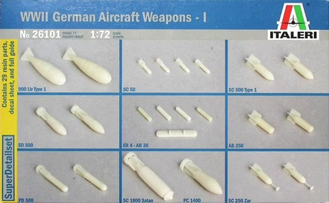 Italeri 1/72 WWII German Aircraft Weapons - I
