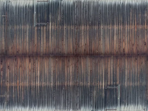 Noch 3D-Cardboard Sheet - Weathered Timber Wall