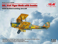 ICM 1/32 D.H. 82A Tiger Moth with bombs WWII British Training Aircraft