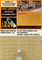 1ManArmy 1/35 US 'Late' Serial Numbers 4 inch Sherman M4 maalausmaski