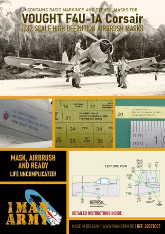 1ManArmy 1/32 Vought F4U-1A Corsair maalausmaski