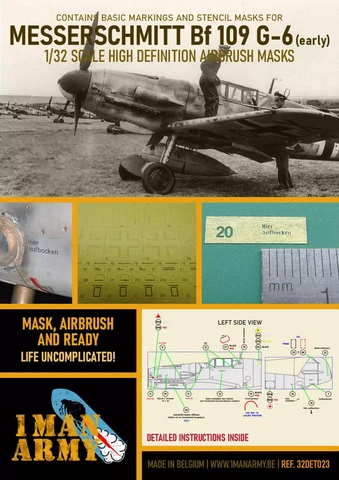 1ManArmy 1/32 Messerschmitt Bf 109 G-6 Early maalausmaski
