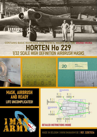 1ManArmy 1/32 Horten Ho 229 maalausmaski
