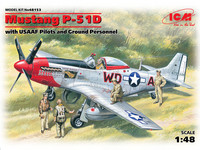 ICM 1/48 Mustang P-51D with USAAF Pilots and Ground Personnel