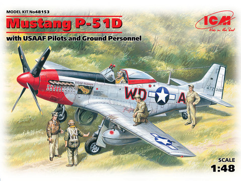 ICM 1/48 Mustang P-51D with USAAF Pilots and Ground Personnel