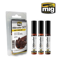 Ammo by Mig Oilbrusher Set Rust Tones 3 x 10ml