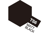 Tamiya TS-6 Matt Black (Flat) 100ml spraymaali