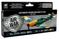 Vallejo Model Air 71.165 Luftwaffe colors pre-war to 1941 maalisetti 8x17ml