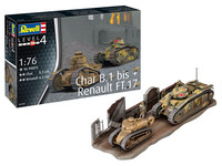 Revell 1/76 Char B.1bis + Renault FT.17