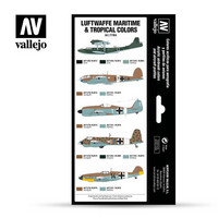 Vallejo Model Air 71.164 Luftwaffe Maritime & Tropical colors maalisetti 8x17ml