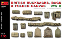 MiniArt 1/35 British Rucksacks, Bags & Folded Canvas WWII