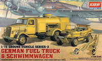 Academy 1/72 German Fuel Truck & Schwimmwagen