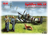 ICM 1/48 Spitfire Mk.IX with RAF Pilots and Ground Personnel