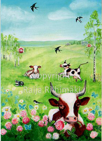 Postikortti / Lehmät