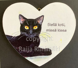 Vanerisydän musta kissa 