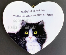Vanerisydän musta/valkokissa 