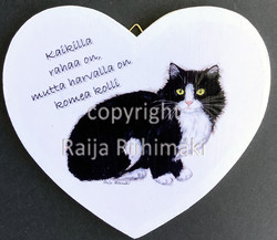 Vanerisydän musta/valkokissa2 