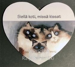Vanerisydän 3 kissaa