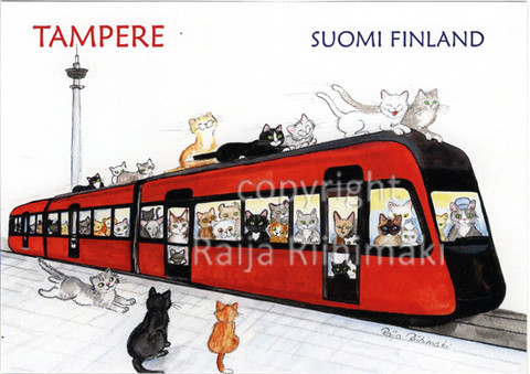 Tampere- postikortti /ratikka