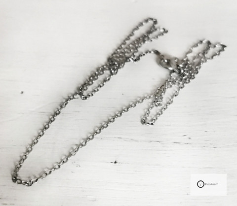 Hopeaketju 46 cm / 1 mm