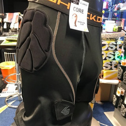 Pants with cordura covered hip pads.