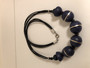 K 39 Aarikka blue necklace with big pearls