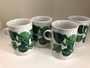 G9 Aarikka mugs with birch leaf patterns 4 pcs