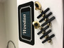 E43 Aarikka earrings black / gold, clip