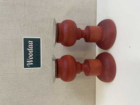H103 Aarikka Paksutposket candlestick red 2pcs