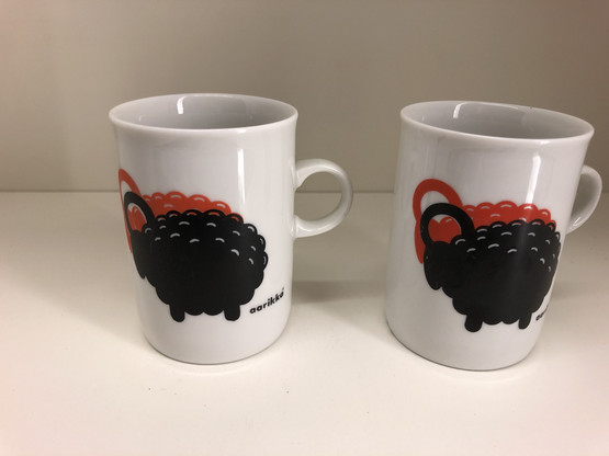 G10 Aarikka Pässit mukit 2kpl musta/oranssi