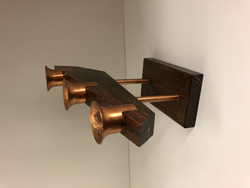H46 Candlestick copper / wood