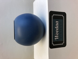 H22 Aarikka wooden blue candelstick