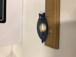 B166 Aarikkas Helmi blue brooch