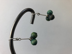 E168 Aarikkas green/blue earrings