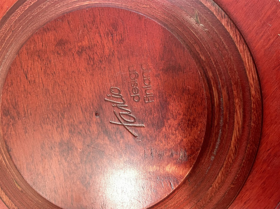 D22 red wooden plates 3pcs