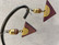 E223 Aarikkas  earrings, violet/gold