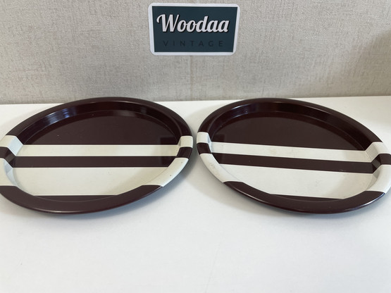 D25 Aarikka tin plate brown/white 2 pcs