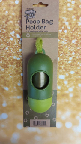 Poop Bag Holder + 15 biodegradable bags