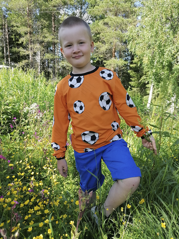 OTSO paita Jalitsu oranssi lyhyt-/Pitkähihainen 86-128 trikoo
